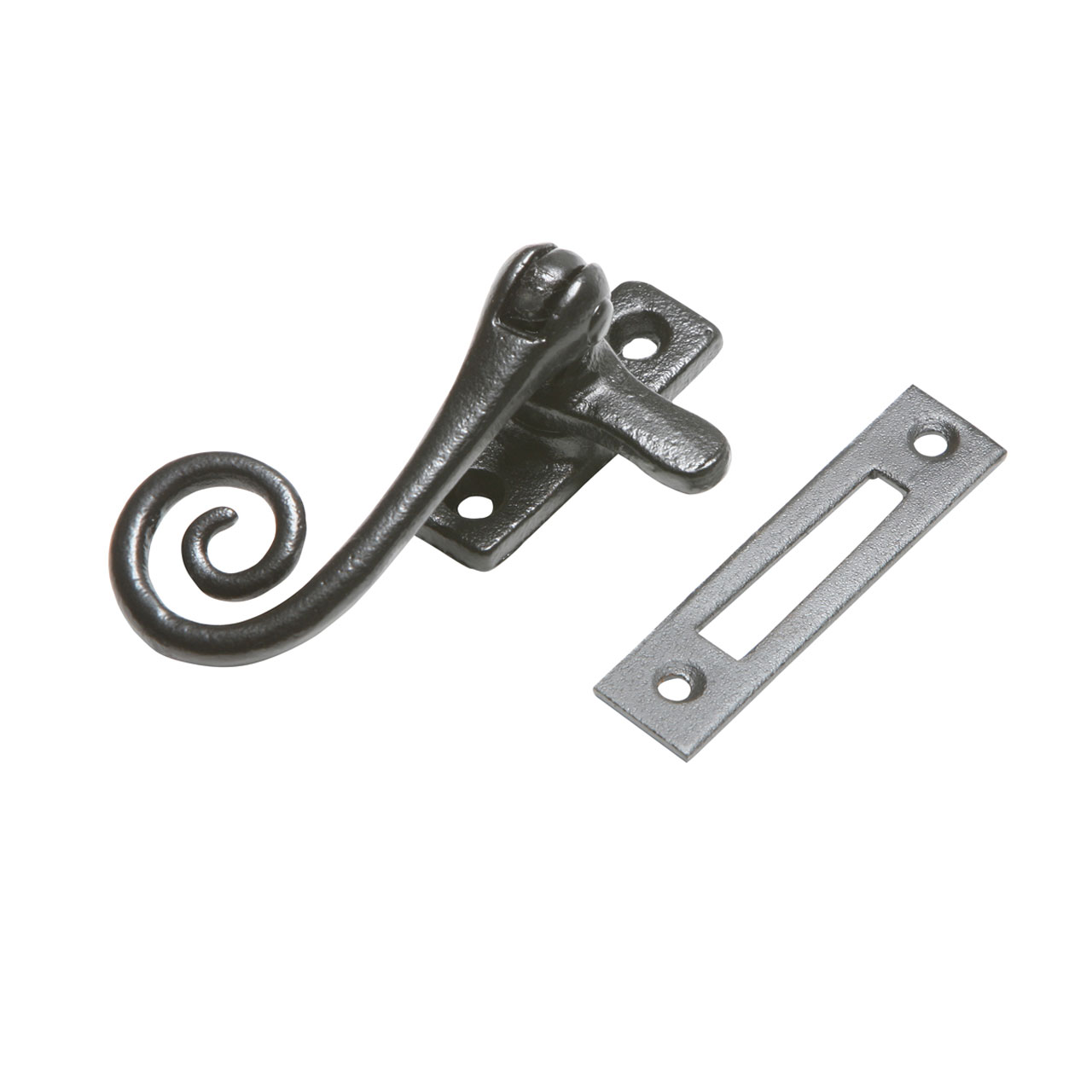 Kirkpatrick 144 Casement Window Fastener - Mortice Plate - Smooth Black (Reversible)